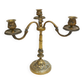 old Candlestick with 3 branches, Bronze Candlestick