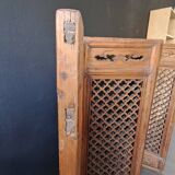 Antique Chinese Four-Panel Carved Wooden Screen