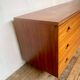 Enfilade teak tv cabinet chest of drawers 6 drawers year 1960 - width 154 cm