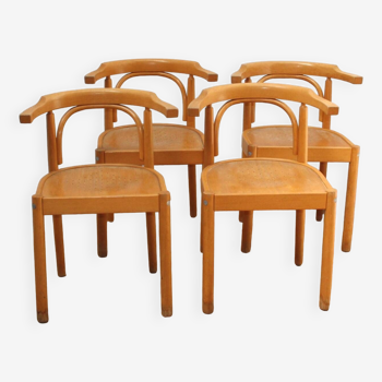 Suite de 4 chaises bistrot vintage