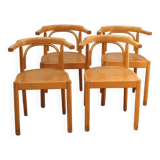 Suite de 4 chaises bistrot vintage