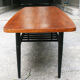 Table basse - teck et bois noir - 1960