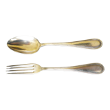 Silver CG spoon and fork with hallmark