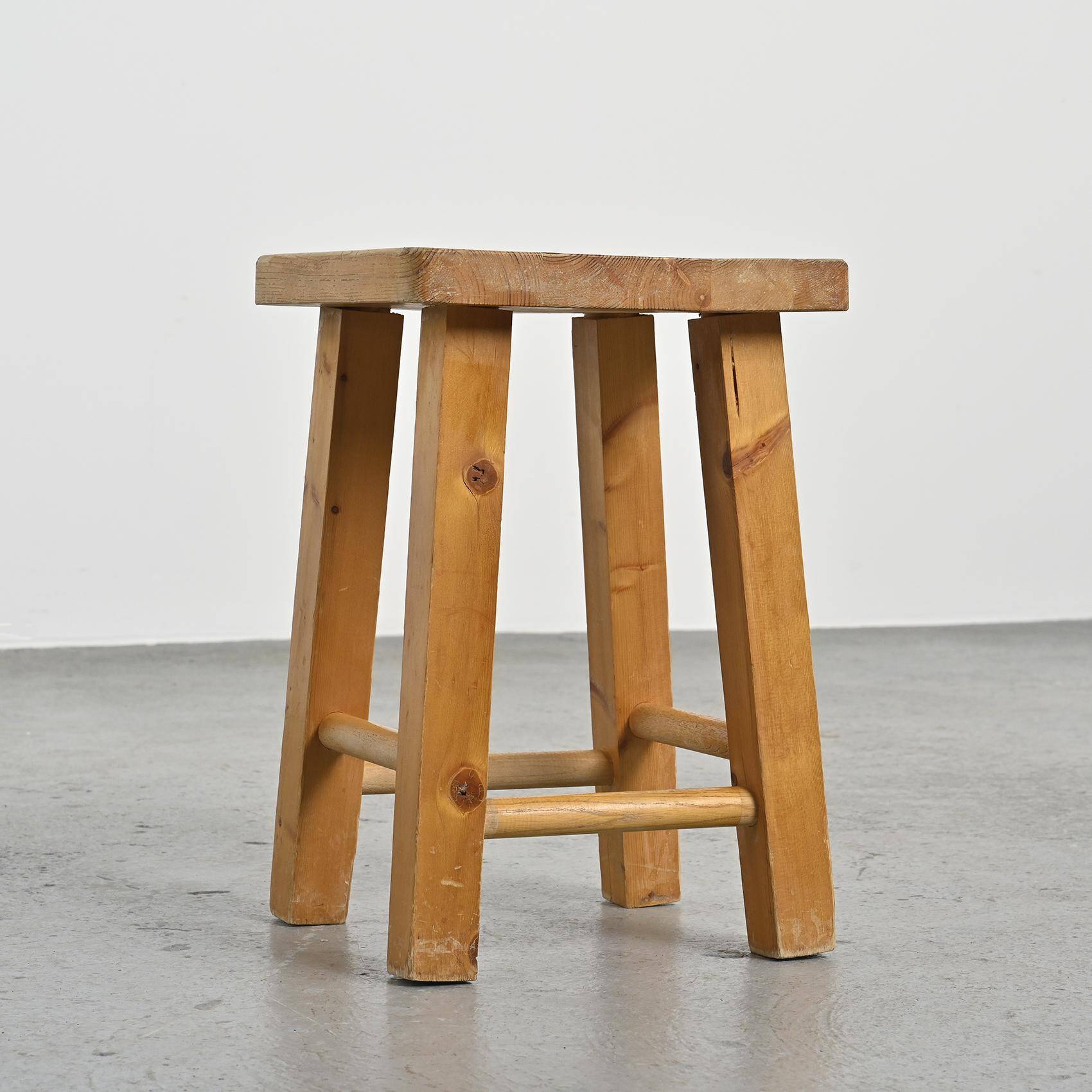 Charlotte Perriand stool, La Pierra Menta Residence, 1979