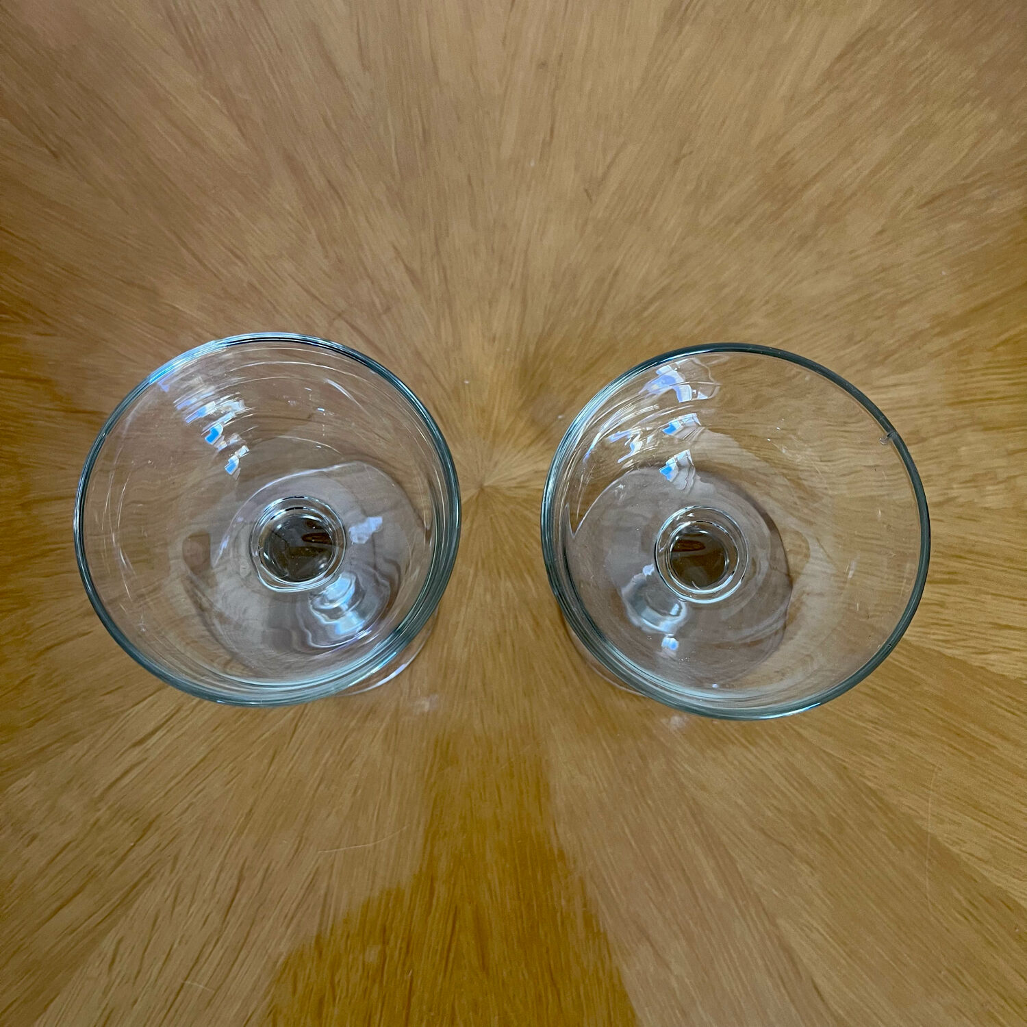 Pair of vintage champagne glasses