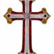 Croix en vitrail – Style Tiffany fait main, décoration murale