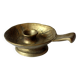Handmade brutalist heavy brass candle stick - Vintage