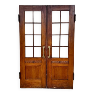 Paire de portes battantes de bistrot  Art Déco