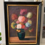 Peinture de fleurs ancienne