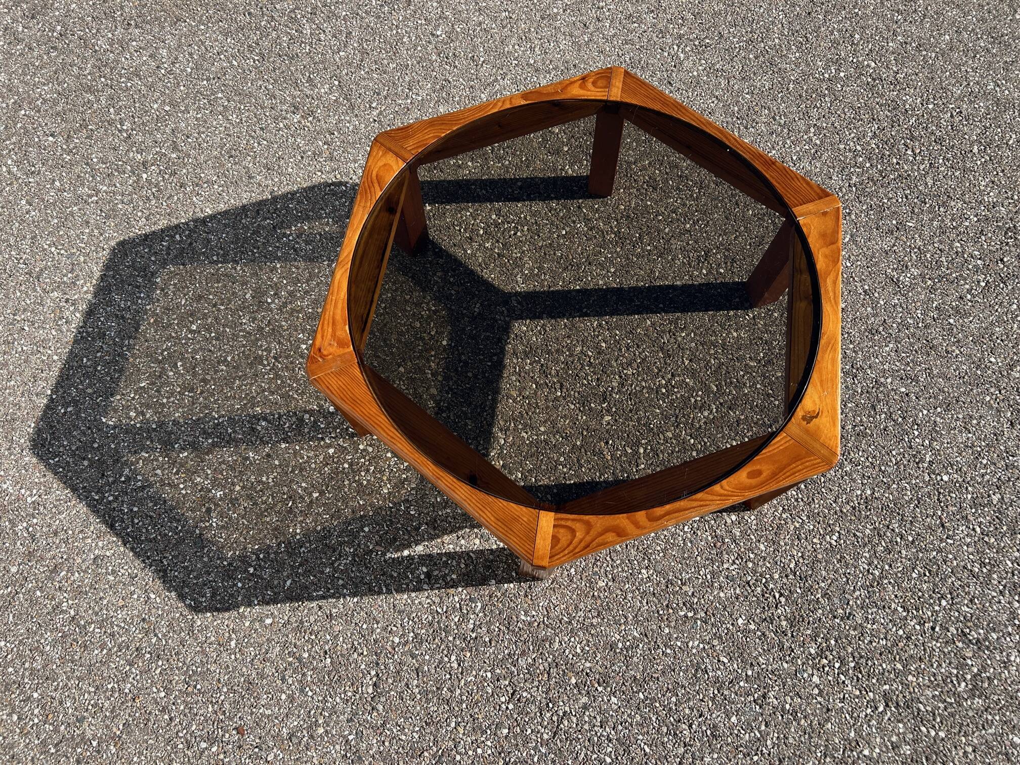 large brutalist coffee table