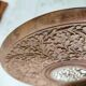 Tabouret marocain en bois sculpté