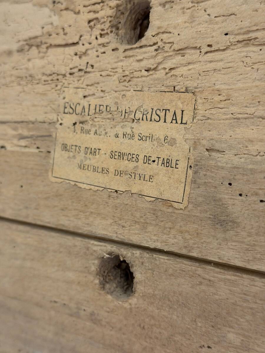 Pair of carved wooden columns in the Louis XVI style, The Crystal Staircase, circa 1880.