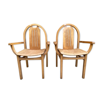 Paire de fauteuils sièges Baumann modèles Argos