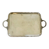 Old silver metal tray