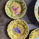 Vintage dessert service in majolica - Sarreguemines -