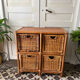 Commode rotin casiers