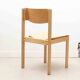 70s bentwood stacking chair in beech stain