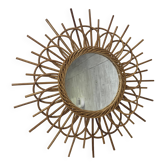 Vintage wicker mirror