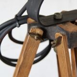 Industrial floor lamp on tripod