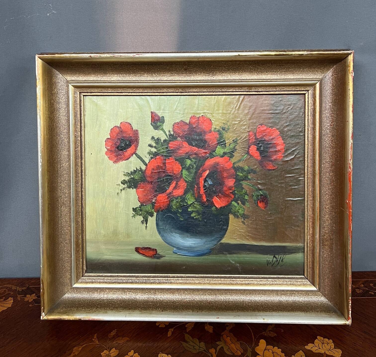 Van dijk. still life with poppies.