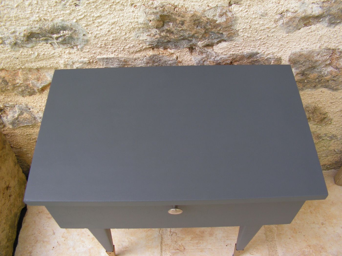Grey vintage bedside table