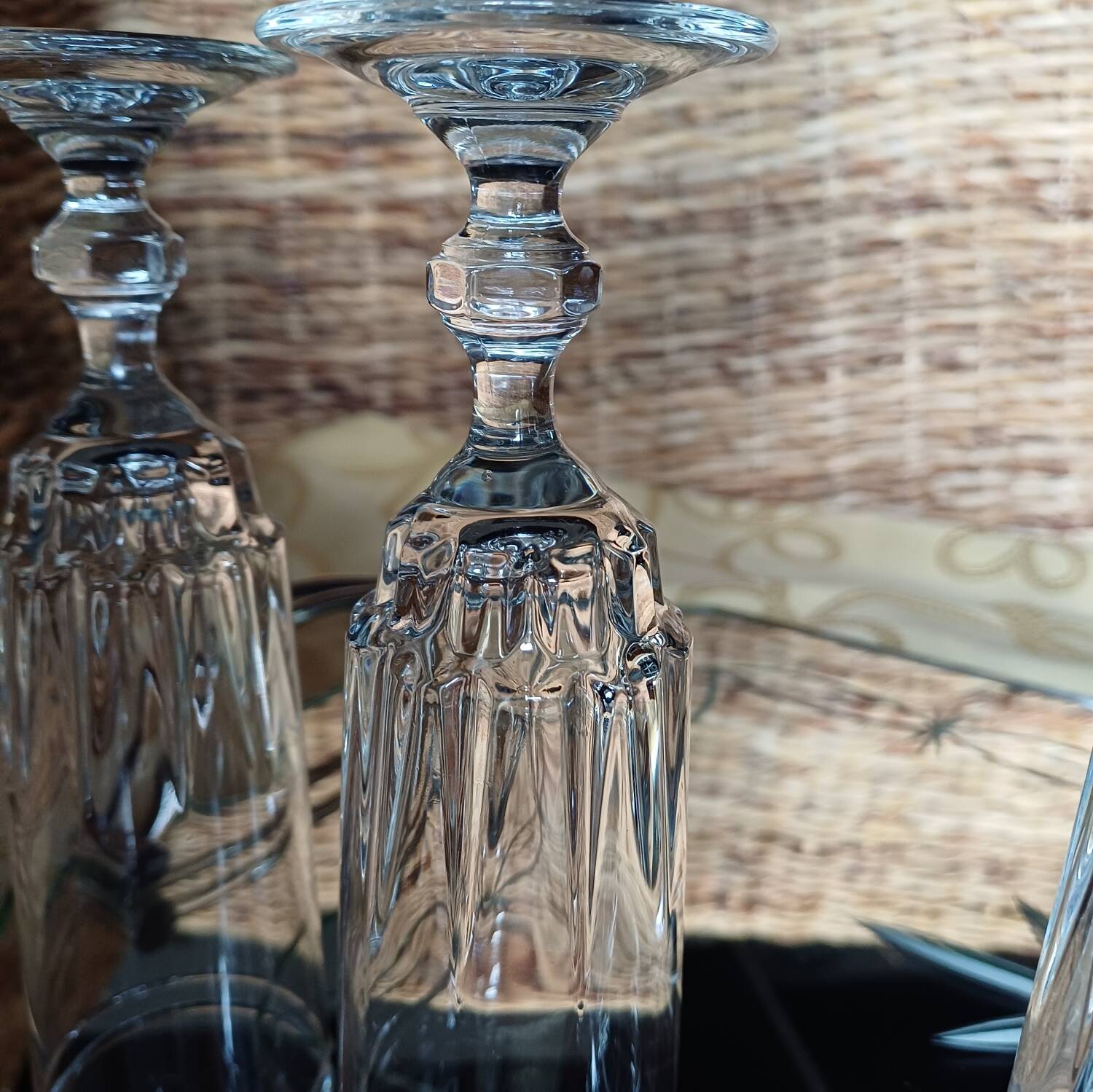 4 champagne flutes from the D'Arques crystal factory
