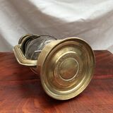 Former French-made oil lamp dimension: height -30cm- width -18cm- diameter -14