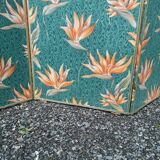 Large vintage fabric screen