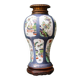Lamp base, Chinese porcelain, Kangxi style, late 19th century.