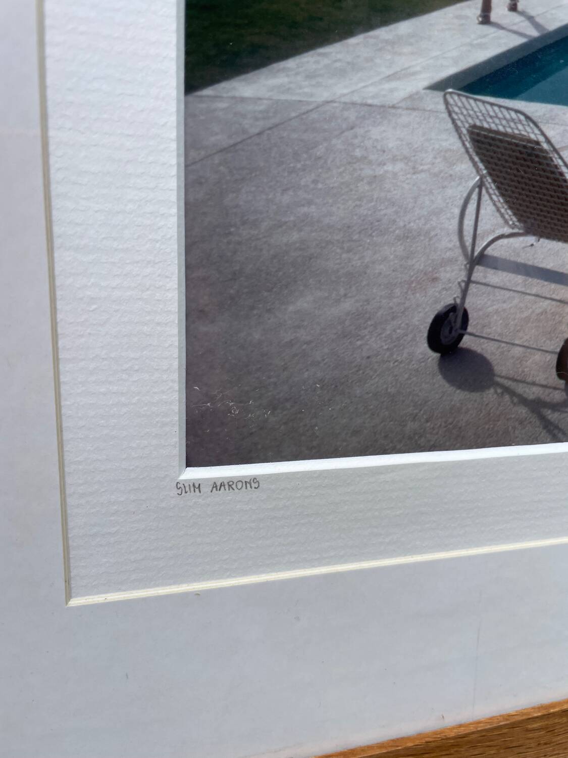 Original framed photograph of Aarons pool