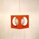 Orange Poker Dice Pendant Lamp - 1970s Space Age Lighting