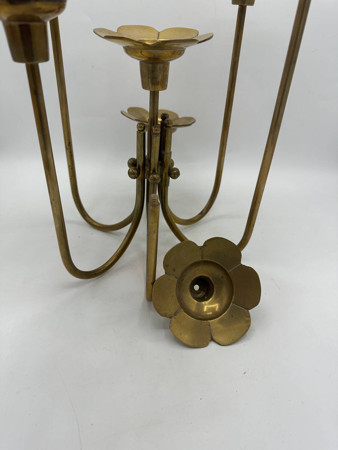Candlestick candle holder 7 branches flowers