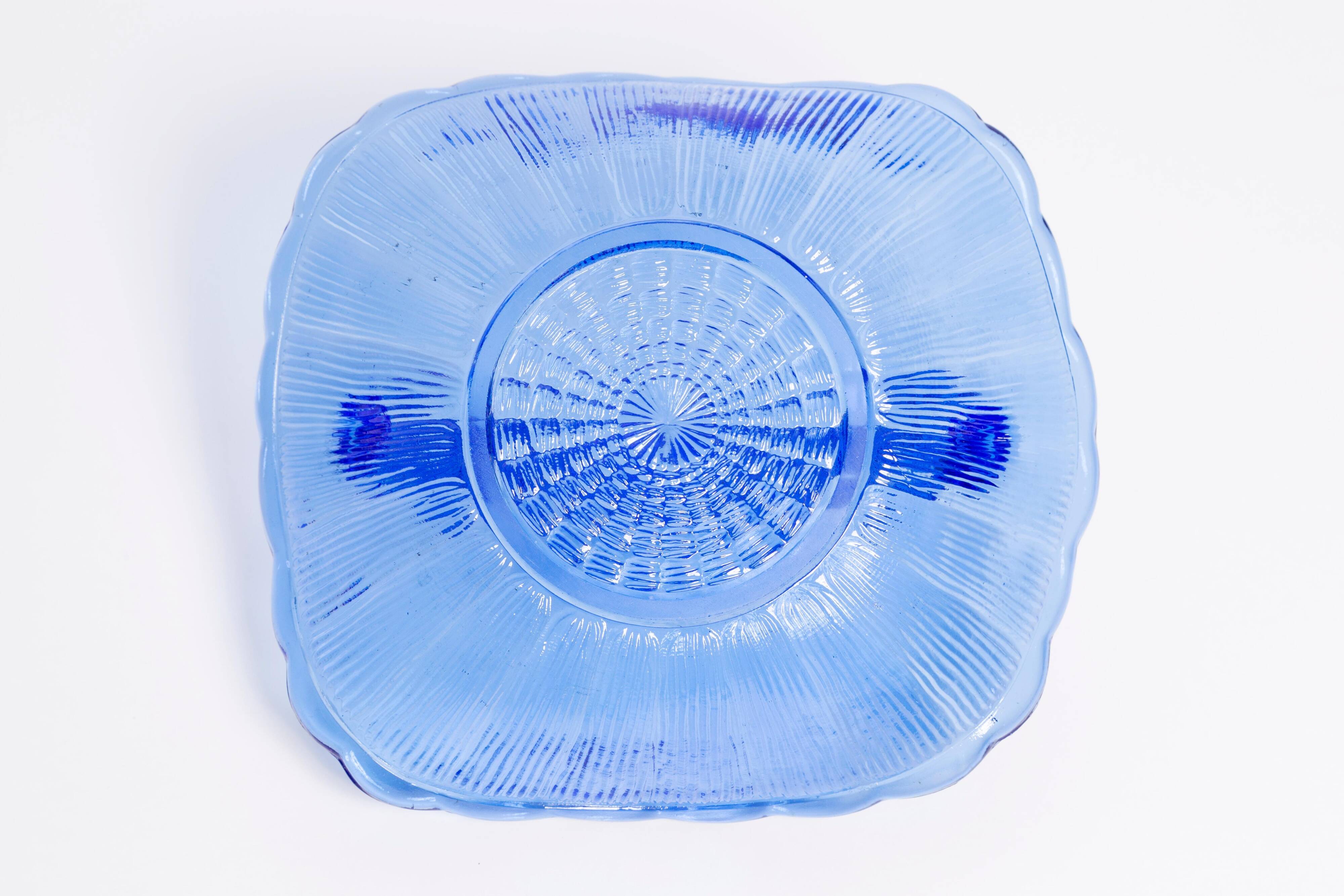 Vintage Blue Decorative Glass Bowl, Drost, Europe, 1960s