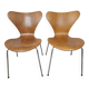 2 Chaises par Arne Jacobsen pour Fritz Hansen 1978
