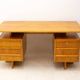 Writing desk, mid-century beechwood, 1970s, Czechoslovakia