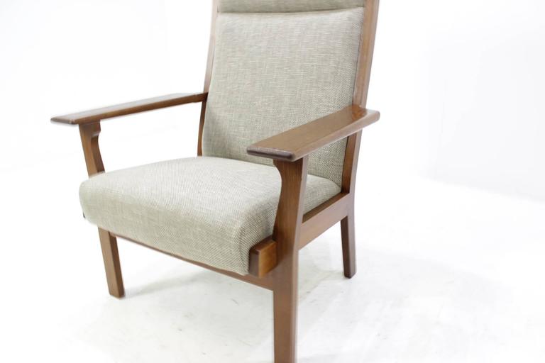 Vintage GE181A high back easy chair by Hans Wegner for Getama