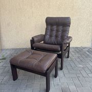Vintage Ekornes Amigo armchair and footrest – Renovated