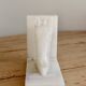Vintage white stone marble effect bookend horse