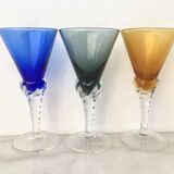Set of 6 colored alcohol glasses