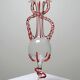 Vintage Murano blown glass soliflore vase 50-60 Filigrana/Zanfirico