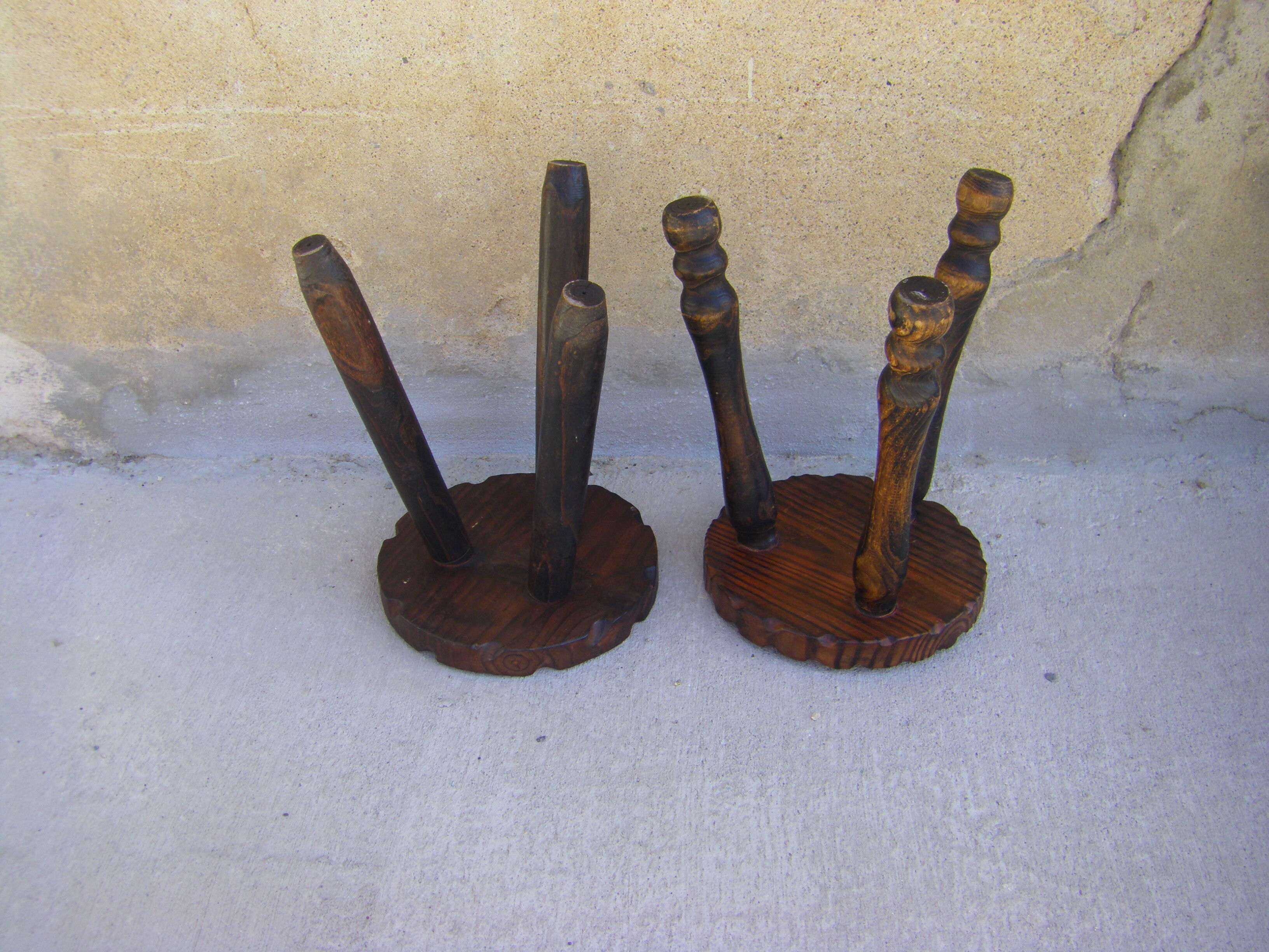 Pair of vintage low stools