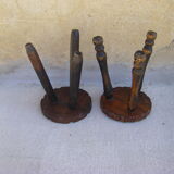 Pair of vintage low stools