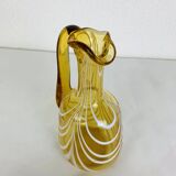Vintage Italian style amber glass carafe
