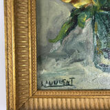 Table oil on canvas "The Roses" by Laurent