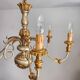 Antique gilded silver chandelier Florentine Rococo Louis XV Italy