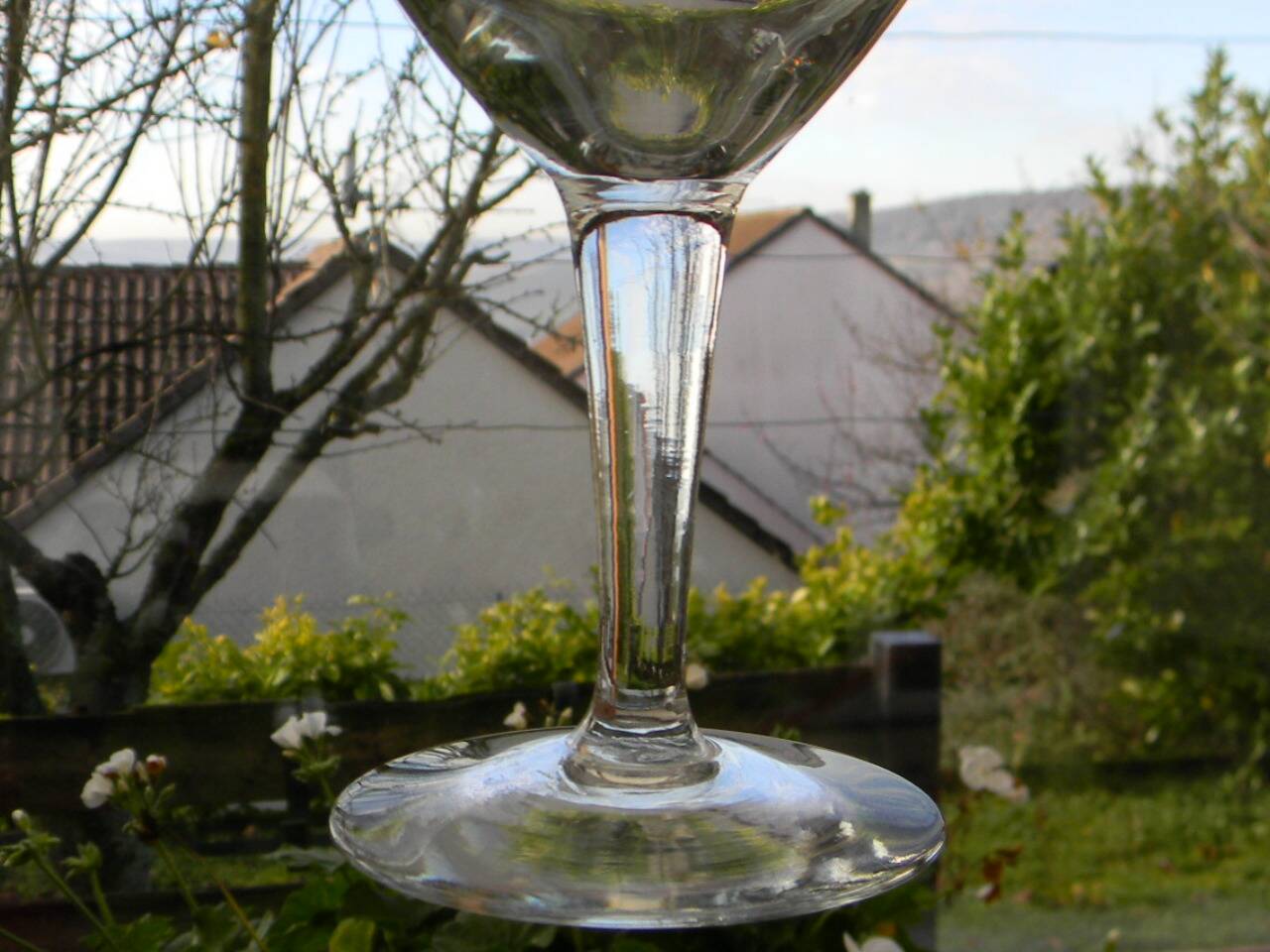 Set of 5 glass water glasses from the 1950s.