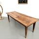 Solid walnut farmhouse table, 1950s.