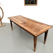 Table de ferme en noyer massif, années 50