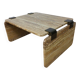 Travertine coffee table with aluminium joints, 1970s.