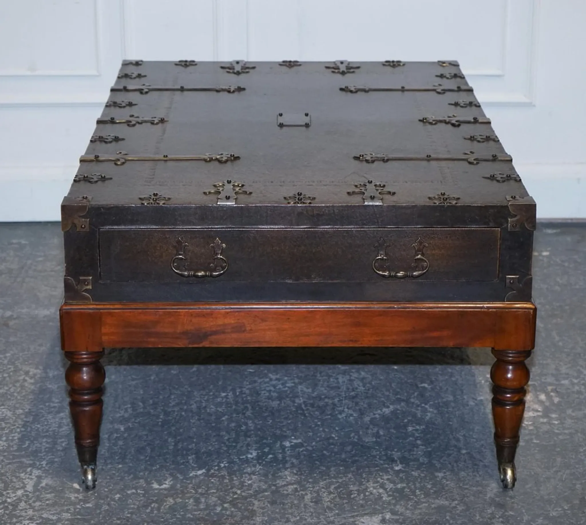 Large Coffee Table with Drawers on Both Sides by Theodore Alexander